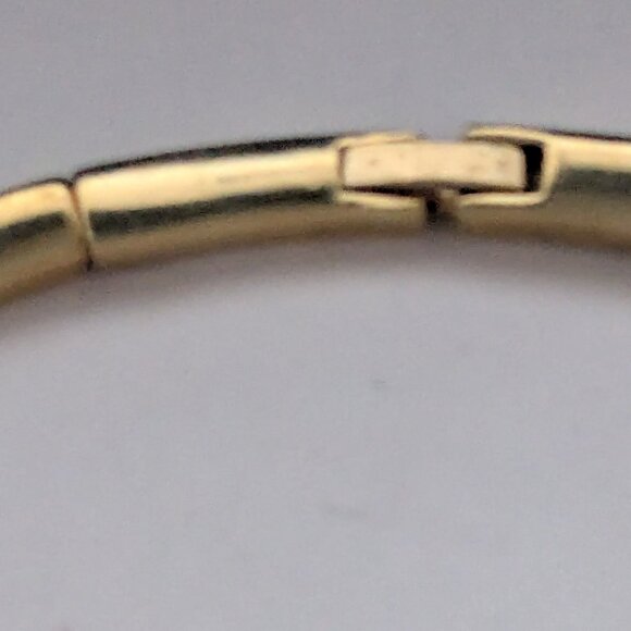 Gorgeous Choker Style Gold Tone Clear Crystal Unique Necklace - Picture 8 of 8